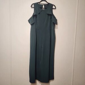 Eloquii Green Cold Shoulder Jumpsuit Womens Size 18